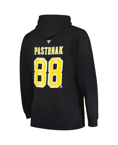 Shop Profile Men's  David Pastrnak Black Boston Bruins Big And Tall Name And Number Pullover Hoodie