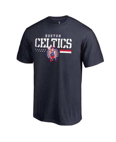 Shop Fanatics Men's  Navy Boston Celtics Hoops For Troops T-shirt