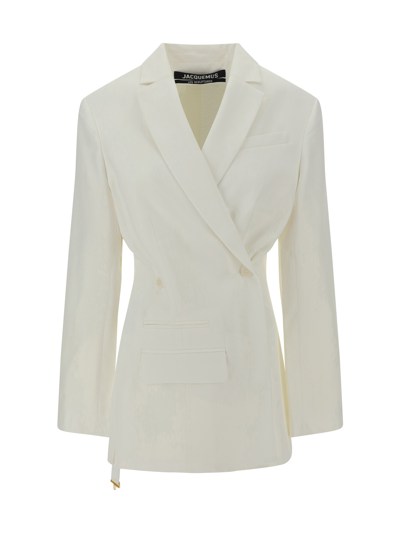 Shop Jacquemus La Veste Tibau Blazer Jacket In White