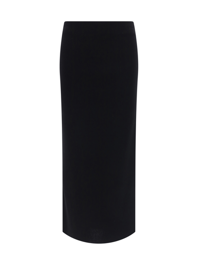 Shop Fabiana Filippi Midi Skirt In Nero