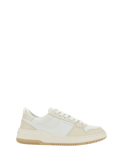 Shop Ferragamo Dennis Sneakers In White