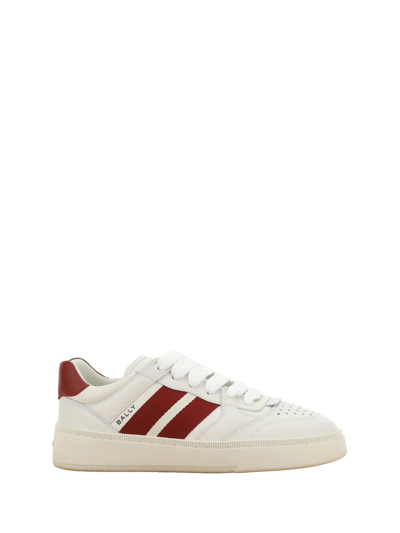 Shop Bally Rebby-w Sneakers In White/red