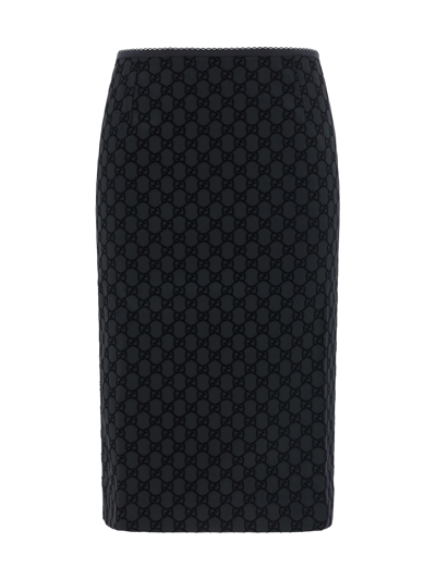 Shop Gucci Skirt In Black/mix