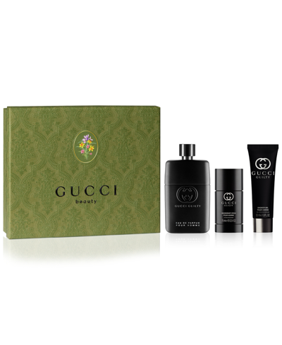 Shop Gucci Men's 3-pc. Guilty Eau De Parfum Gift Set In No Color