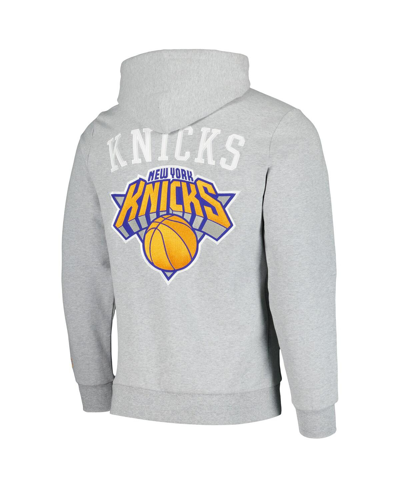 Shop Fisll Men's And Women's  Heather Gray New York Knicks Heritage Crest Pullover Hoodie