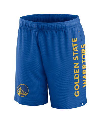 Fanatics Men's  Royal Golden State Warriors Post Up Mesh Shorts In Royal