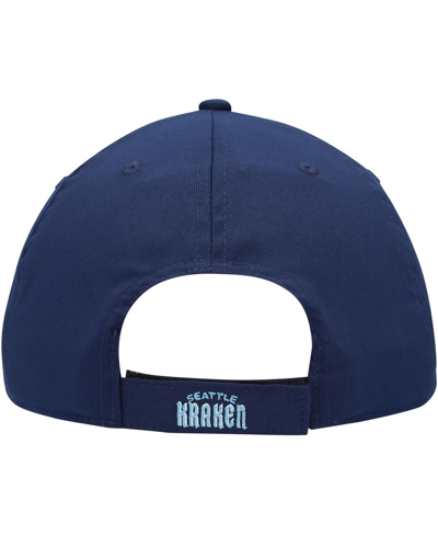 Shop Fanatics Men's  Deep Sea Blue Seattle Kraken Core Adjustable Hat