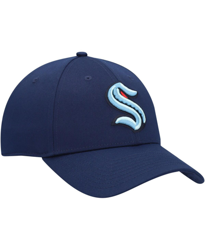 Shop Fanatics Men's  Deep Sea Blue Seattle Kraken Core Adjustable Hat