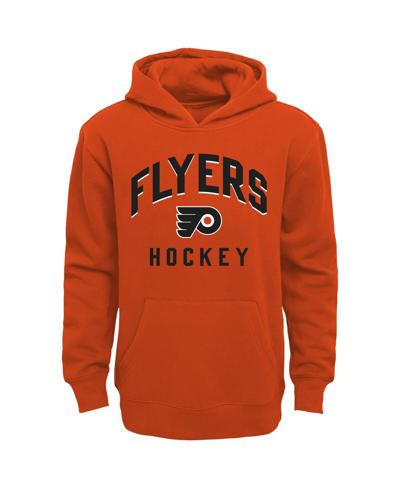 Shop Outerstuff Toddler Boys And Girls Orange, Heather Gray Philadelphia Flyers Play By Play Pullover Hoodie And Pan In Orange,heather Gray