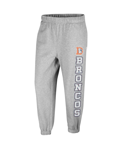 Shop 47 Brand Women's ' Gray Distressed Denver Broncos Double Pro Harper Jogger Sweatpants