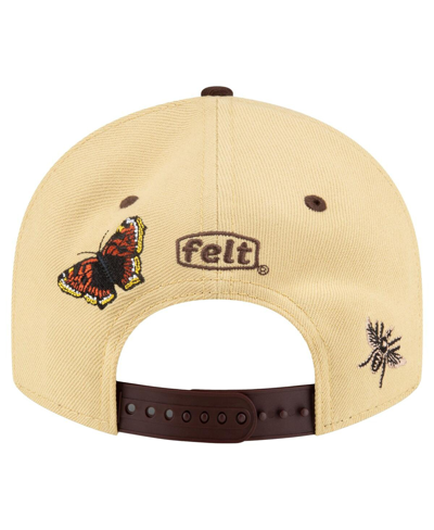 Shop New Era Men's  X Felt Gold San Diego Padres Low Profile 9fifty Snapback Hat