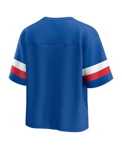 Fanatics Branded  Royal Buffalo Bills Established Jersey Cropped V-neck T-shirt In Royal