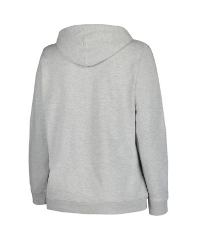 Champion Women's  Heather Gray Kentucky Wildcats Plus Size Heart & Soul Notch Neck Pullover Hoodie In Heather Gray