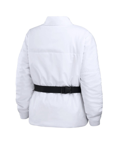 Wear By Erin Andrews White Denver Broncos Packaway Full-zip Puffer Jacket In White