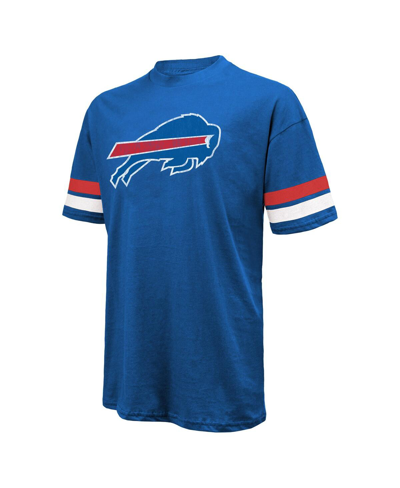 Majestic Men's  Threads Josh Allen Royal Distressed Buffalo Bills Name And Number Oversize Fit T-shir In Royal