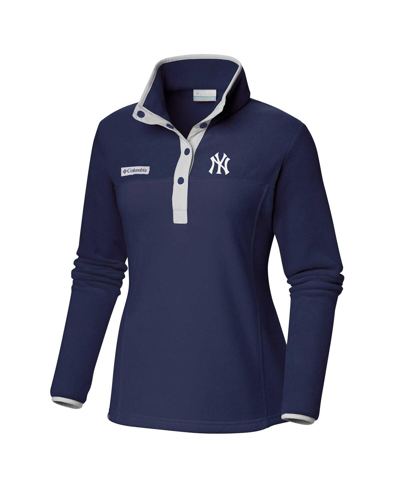 Shop Columbia Women's  Navy New York Yankees Benton Springs Half-snap Sweatshirt