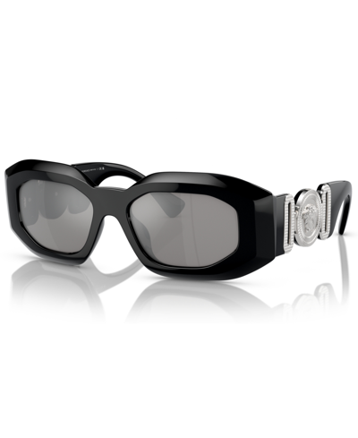 Shop Versace Unisex Sunglasses, Ve4425u In Black,mirrored