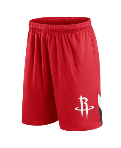 Shop Fanatics Men's  Red Houston Rockets Slice Shorts