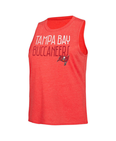 Concepts Sport Women's  Black, Red Distressed Tampa Bay Buccaneers Muscle Tank Top And Pants Lounge S In Black,red