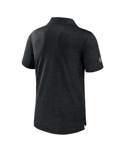 Fanatics Branded  Black Los Angeles Kings Authentic Pro Jacquard Polo In Black