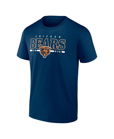Shop Fanatics Men's  Orange, Navy Chicago Bears Throwback T-shirt Combo Set In Orange,navy