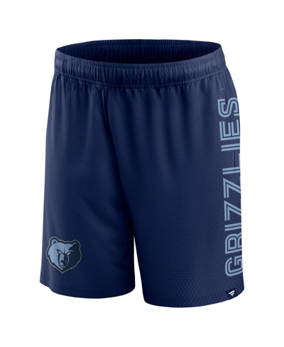 Fanatics Men's  Navy Memphis Grizzlies Post Up Mesh Shorts In Navy