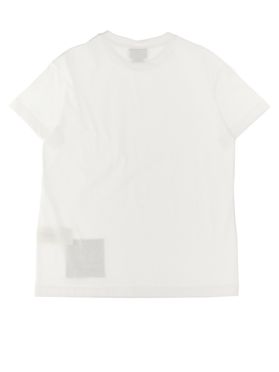 Shop Fendi T-shirt In Jersey Con Patch In White