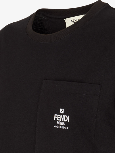 Shop Fendi T-shirt  Roma In Black