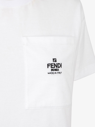 Shop Fendi T-shirt  Roma In White