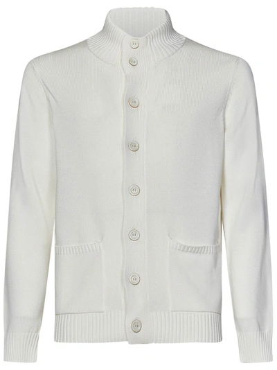 Shop Malo Cardigan  In Bianco
