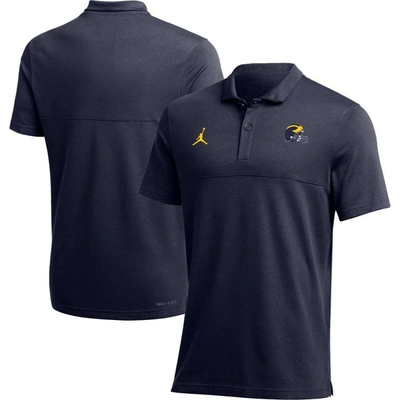 Shop Jordan Brand Navy Michigan Wolverines 2022 Coaches Performance Polo