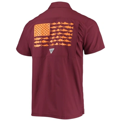 Shop Columbia Pfg Maroon Virginia Tech Hokies Slack Tide Camp Button-up Shirt