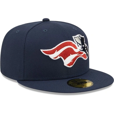 Shop New Era Navy Somerset Patriots Home Authentic Collection 59fifty Fitted Hat