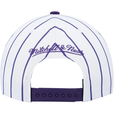 Shop Mitchell & Ness White Toronto Raptors Hardwood Classics Pinstripe Snapback Hat
