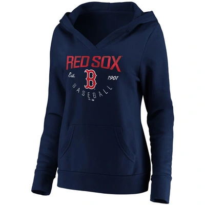 Shop Fanatics Branded Navy Boston Red Sox Core Live For It V-neck Pullover Hoodie