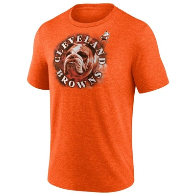 Shop Fanatics Branded Heathered Orange Cleveland Browns Tri-blend Sporting Chance T-shirt In Heather Orange