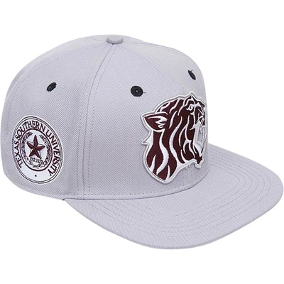 Shop Pro Standard Gray Texas Southern Tigers Evergreen Mascot Snapback Hat