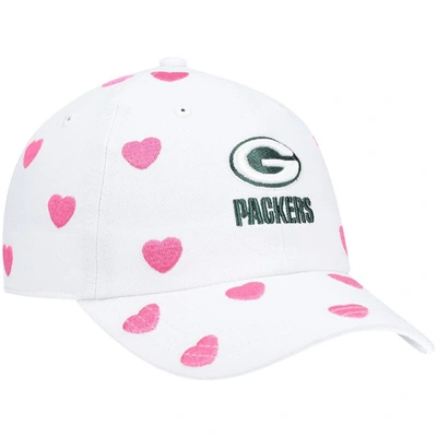 Shop 47 Toddler Girls ' White Green Bay Packers Surprise Clean Up Adjustable Hat