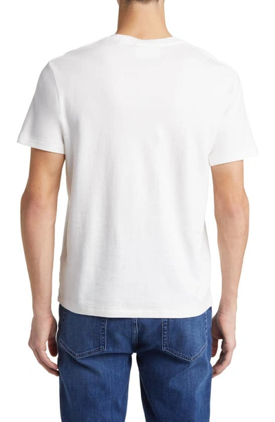 Frame Short Sleeve Light Cotton Tee White In White