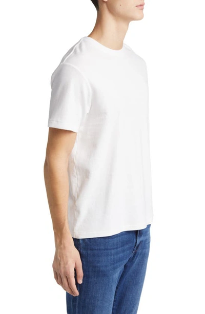 Frame Short Sleeve Light Cotton Tee White In White