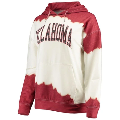 Shop Gameday Couture White/crimson Oklahoma Sooners For The Fun Double Dip-dyed Pullover Hoodie