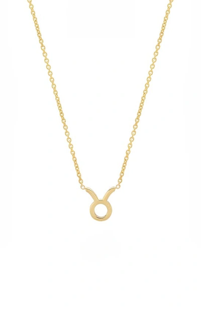 Shop Bychari Zodiac Pendant Necklace In 14k Yellow Gold