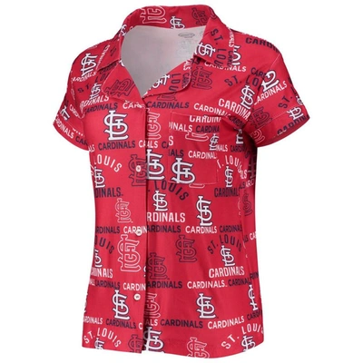 Shop Concepts Sport Red St. Louis Cardinals Flagship Allover Print Top & Shorts Sleep Set