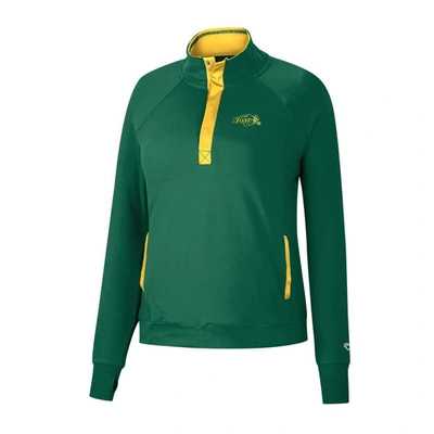 Colosseum Green Ndsu Bison Kipling Raglan Quarter-snap Top In Green