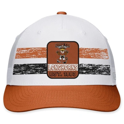 Shop Top Of The World White/burnt Orange Texas Longhorns Retro Fade Snapback Hat