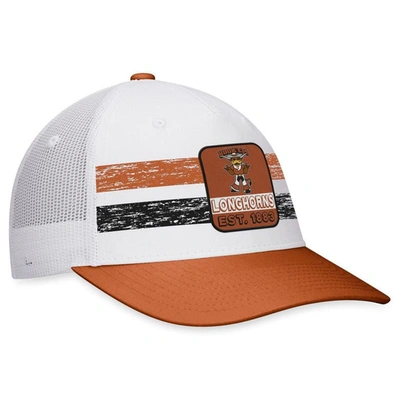 Shop Top Of The World White/burnt Orange Texas Longhorns Retro Fade Snapback Hat