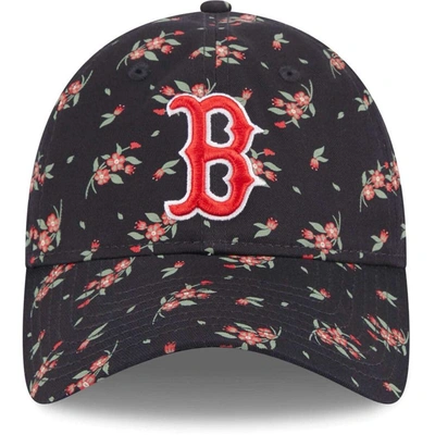 Shop New Era Navy Boston Red Sox Bloom 9twenty Adjustable Hat