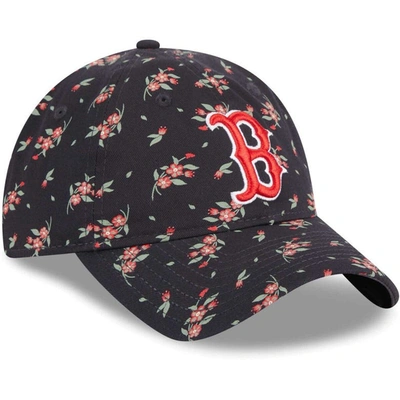 Shop New Era Navy Boston Red Sox Bloom 9twenty Adjustable Hat