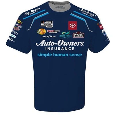 Shop Joe Gibbs Racing Team Collection Navy Martin Truex Jr Auto Owners Insurance Sublimated Uniform T-shi