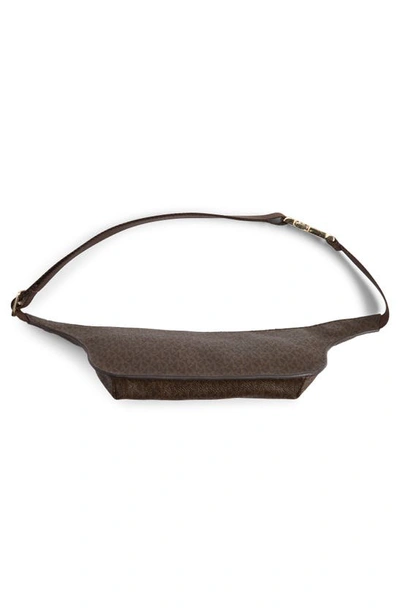Shop Michael Kors Michael   Faux Leather Belt Bag In Chocolate